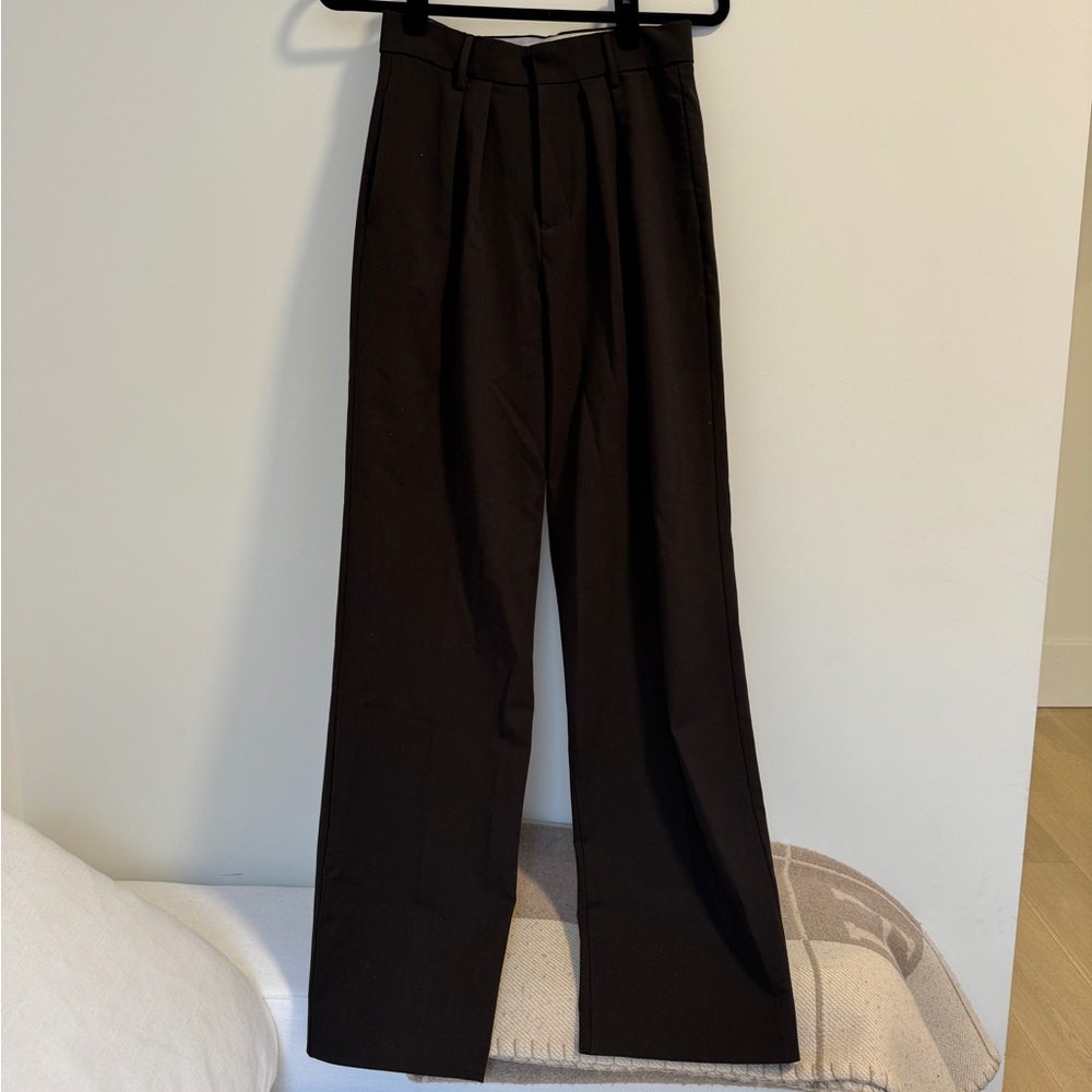 Zara chocolate brown trousers